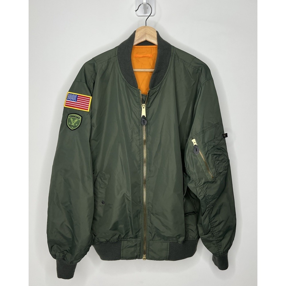 ROTHCO MIL-J-6141 MA-1 Flyer's Flight Bomber Jacket Mens XL Green Army USAF
